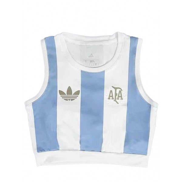 Argentina gilet de yoga à domicile pour femmes maillot de football premier uniforme féminin vêtements de sport pour dames haut court de football pour filles chemise 2025